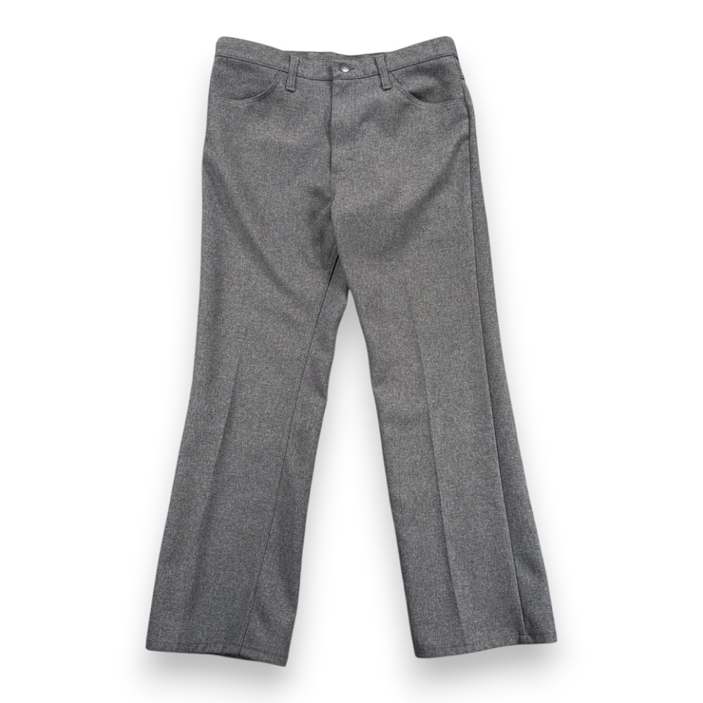 Wrangler Pants Mens 34x30 Gray Polyester Bootcut Wrancher Dress Jeans 36x30 Tag